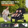 VEVOR Zwillingskinderwagen Geschwisterwagen Kinderwagen 82x74x102cm Schwarz