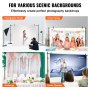 VEVOR Rohr- und Vorhangset für Fotostudios, Privatpartys, Hochzeiten und Plakatdisplays.