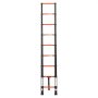 VEVOR Teleskopleiter 263cm Ausziehleiter 150kg Belastbare Aluminiumleiter, Tragbare Klappleiter für Dacharbeiten  Fensterreinigung & Wohnmobile, Ein-Knopf-Einzug, Sicherheitsriegel, Rutschfeste Stufen