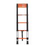 VEVOR Teleskopleiter 263cm Ausziehleiter 150kg Belastbare Aluminiumleiter, Tragbare Klappleiter für Dacharbeiten  Fensterreinigung & Wohnmobile, Ein-Knopf-Einzug, Sicherheitsriegel, Rutschfeste Stufen
