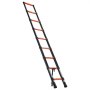 VEVOR Teleskopleiter 263cm Ausziehleiter 150kg Belastbare Aluminiumleiter, Tragbare Klappleiter für Dacharbeiten  Fensterreinigung & Wohnmobile, Ein-Knopf-Einzug, Sicherheitsriegel, Rutschfeste Stufen