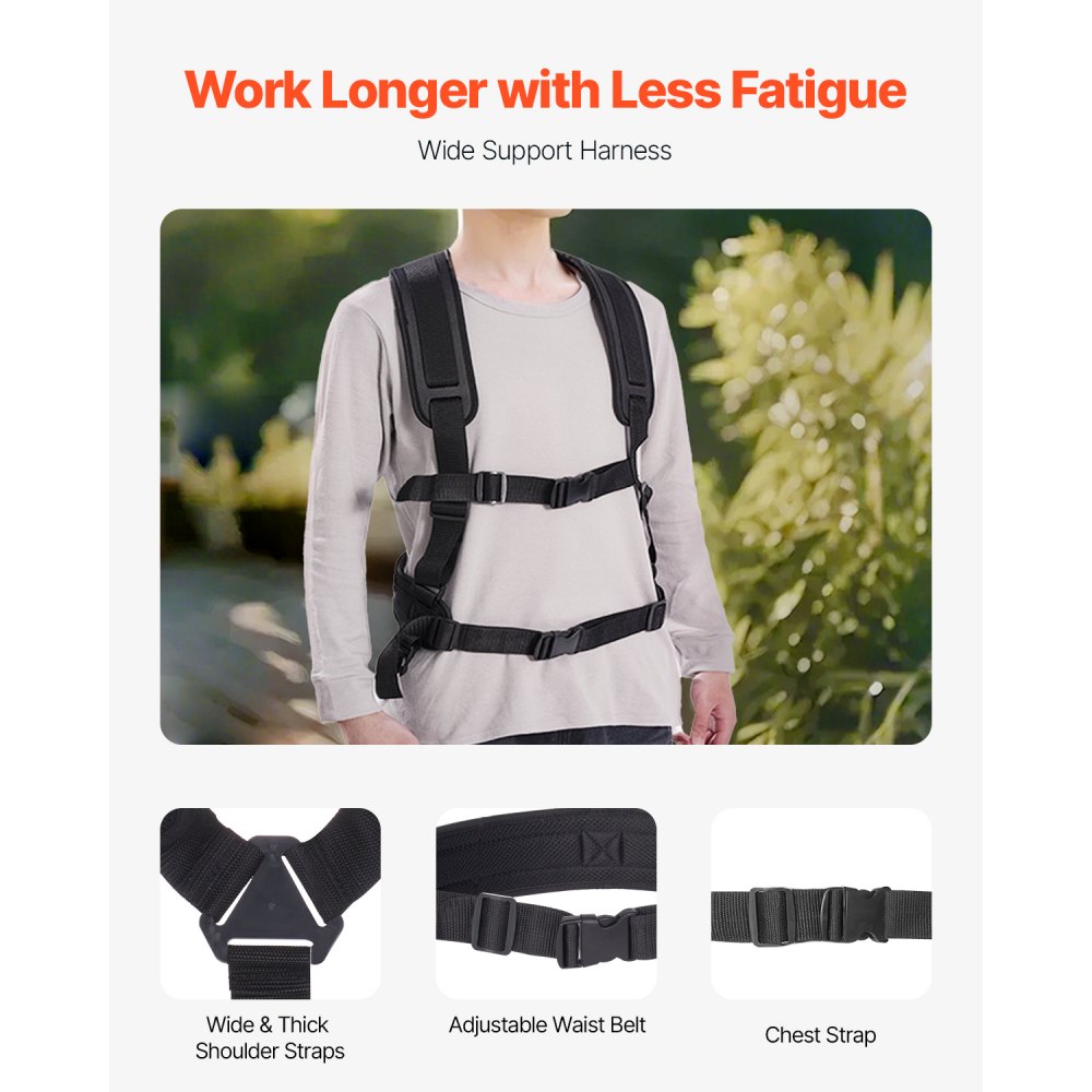 VEVOR Teleskopstrahlrohr, 6358 mm, 4000 psi, Teleskoplanze mit Hochdruckreiniger-Verlängerungsstäben, Dachrinnenreiniger, schwenkbarer Kupplung, 7 Sprühdüsenspitzen & verstellbarem Stützgurt