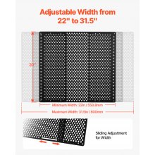 VEVOR RV Fliegengitter Türschutz verstellbares Türgitter 558,8–800 mm, verstärkte & atmungsaktive Wabenlöcher, Camper-Einstiegsschutz aus Eisen für Haustieren, schwarz