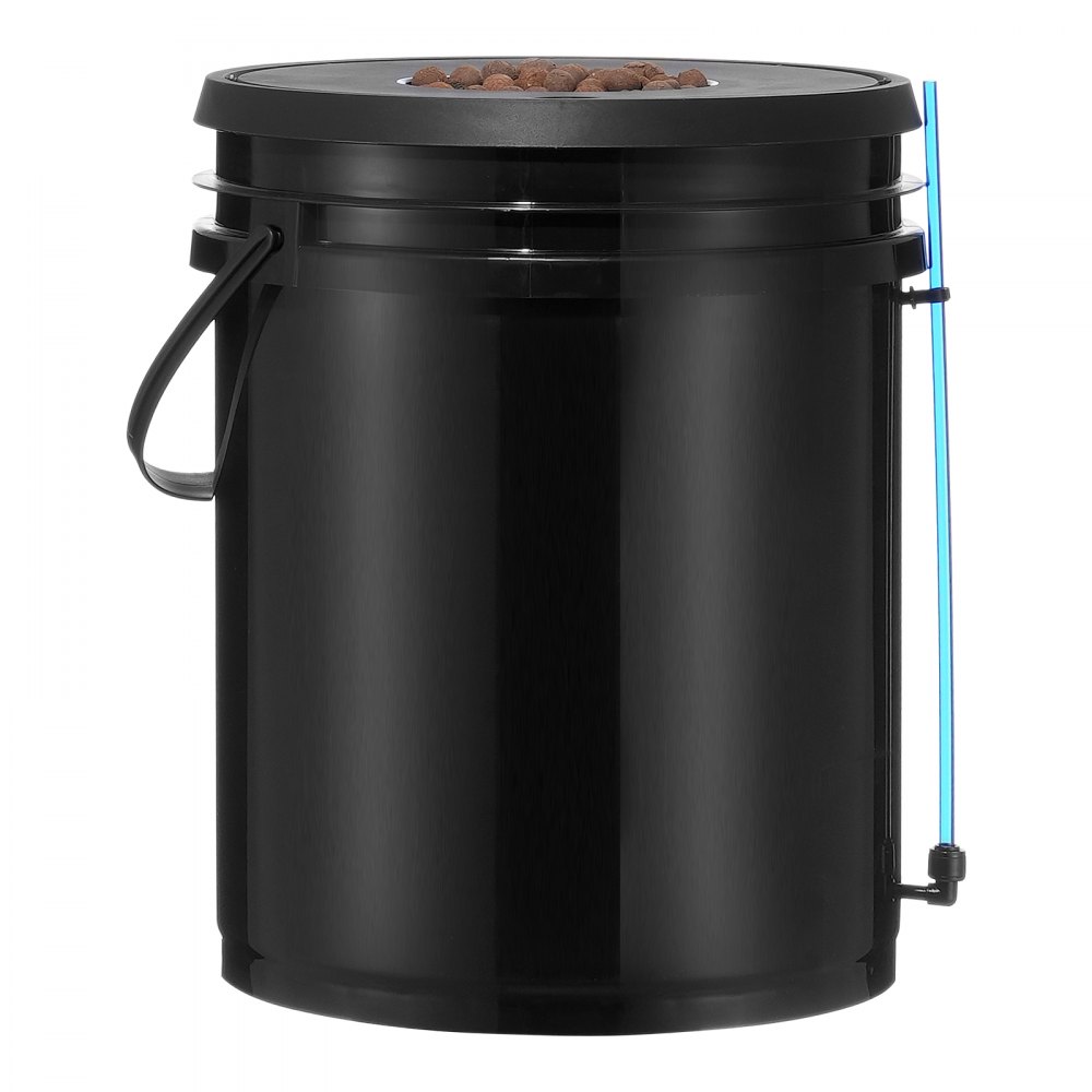 VEVOR DWC Hydroponics Grow System, Hydroponisches Anbausystem, Deep Water Culture 5-Gallonen 8 Eimer, DWC-System mit Luftpumpe, Luftsteinen und Wasserstandsanzeige für Blattgemüse