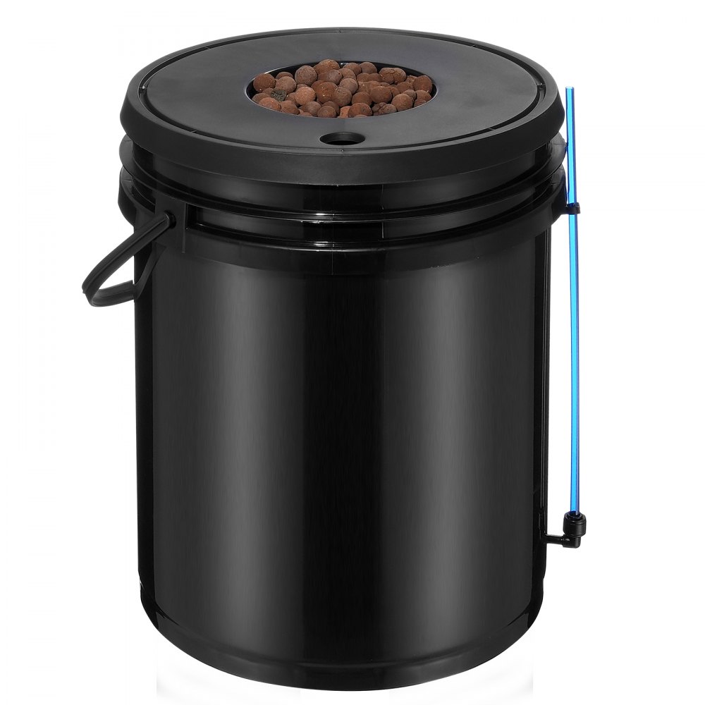 VEVOR DWC Hydroponics Grow System, Hydroponisches Anbausystem, Deep Water Culture 5-Gallonen 8 Eimer, DWC-System mit Luftpumpe, Luftsteinen und Wasserstandsanzeige für Blattgemüse