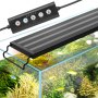 VEVOR 10 W Vollspektrum-Aquarienlicht mit 5 Einstellbaren Helligkeitsstufen, Einstellbarem Timer & Ausschaltspeicher, mit Ausziehbaren Halterungen aus ABS-Gehäuse für 30-46 cm Süßwasseraquarien
