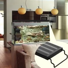 VEVOR 10 W Vollspektrum-Aquarienlicht mit 5 Einstellbaren Helligkeitsstufen, Einstellbarem Timer & Ausschaltspeicher, mit Ausziehbaren Halterungen aus ABS-Gehäuse für 30-46 cm Süßwasseraquarien