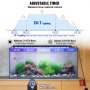 VEVOR 18 W Vollspektrum-Aquarienlicht mit 24/7-Naturmodus, Einstellbarem Timer & 5-stufiger Helligkeit, mit Ausziehbaren Halterungen aus Aluminiumlegierung für 46-61 cm Süßwasser-Pflanzenaquarien