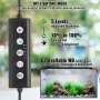 VEVOR 14 W Vollspektrum-Aquarienlicht mit 5 Helligkeitsstufen, einstellbarem Timer und Ausschaltspeicher, mit ausziehbaren Halterungen aus ABS-Gehäuse für 46-61 cm Süßwasseraquarien