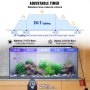 VEVOR 24 W Vollspektrum-Aquarienlicht mit 24/7-Naturmodus, Einstellbarem Timer & 5-stufiger Helligkeit, Aquarienbeleuchtung mit Ausziehbaren Halterungen aus Aluminiumlegierung, 61 bis 76 cm Aquarium