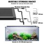 VEVOR 24 W Vollspektrum-Aquarienlicht mit 24/7-Naturmodus, Einstellbarem Timer & 5-stufiger Helligkeit, Aquarienbeleuchtung mit Ausziehbaren Halterungen aus Aluminiumlegierung, 61 bis 76 cm Aquarium