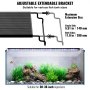 VEVOR Aquariumlicht mit LCD-Monitor, 24 W Vollspektrum-Aquarienbeleuchtung mit 24/7-Naturmodus, Einstellbarer Helligkeit & Timer – Gehäuse aus Aluminiumlegierung, Ausziehbare Halterungen 76-91 cm