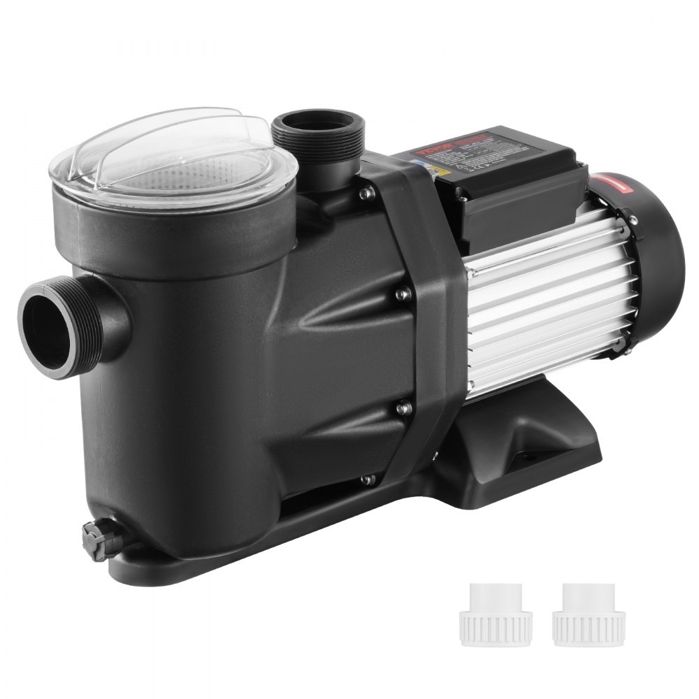 VEVOR Schwimmbadpumpe 2PS 1800W Filterpumpe Poolpumpe max. Durchfluss 33000L/h Aufstellpoolpumpe, 220 V-240 V, 1450/2860 U/min, Pumpe für Aufstellpools, Spas, heiße Quellen, Bewässerungssysteme