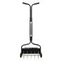VEVOR Rasenlüfter Walze Manuell 45 cm, Aerifizierer für Rasen mit 5 cm Arbeitstiefe & 4 Rollen, 18 kg Belastbarer Rasenbelüfter aus Stahl, Rasenrolle für Verdichtete Böden Rasenpflege Garten, Schwarz