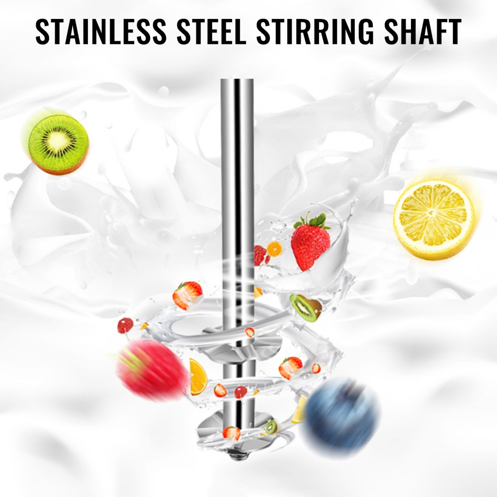 Vevor Mixer-getränkemixer Milchshaker Eiweiß 800ml Edelstahl Becher 2 Köpfe