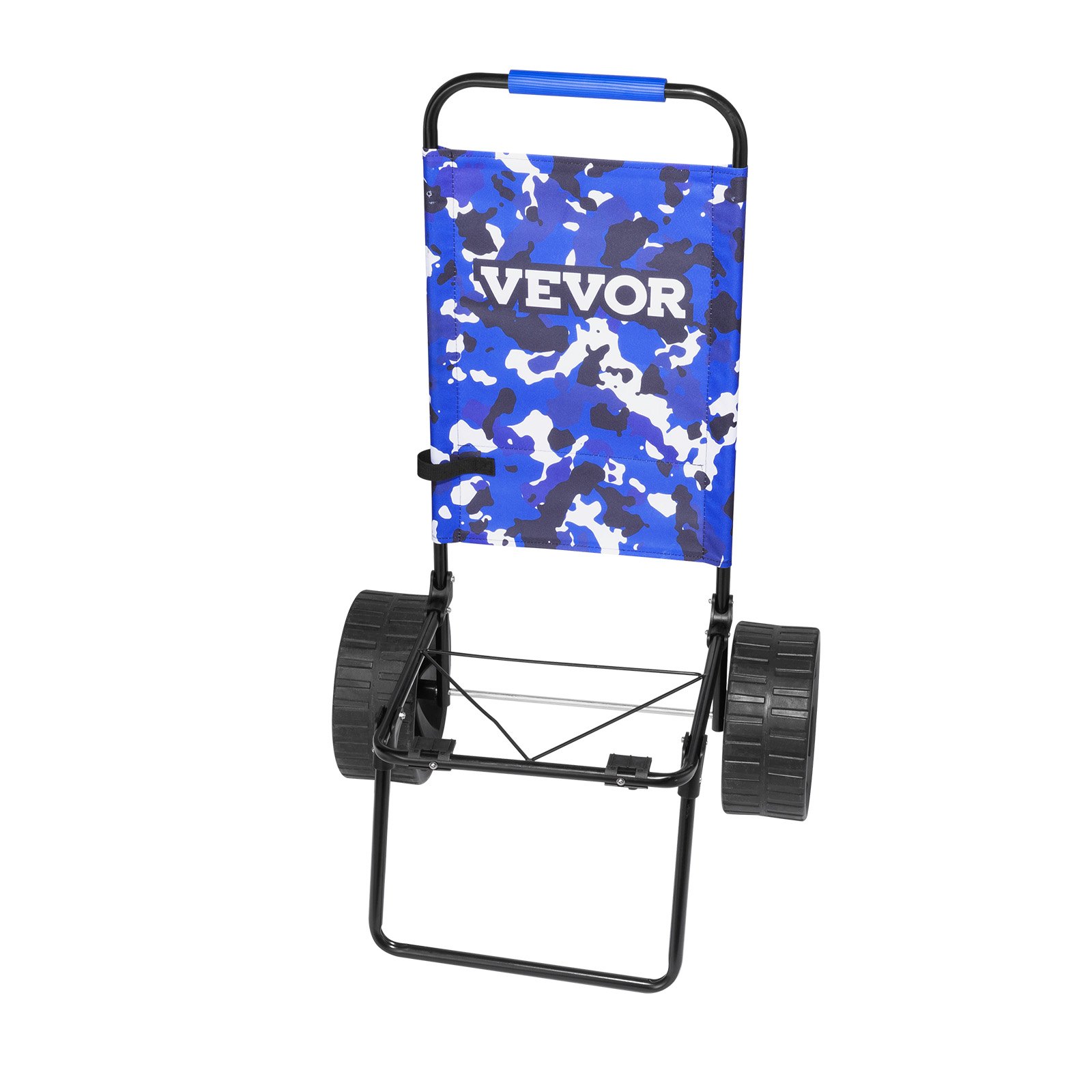 VEVOR Strandkarre Bollerwagen Sandwagen, Strandwagen 31 kg Tragkraft, Zusammenklappbarer Sandwagen aus Stahl, 380 x 386 mm Handwagen Robuster Wagen für den Strand Gerätewagen