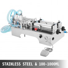 VEVOR 10W Füllmaschine Flüssigkeit 100-1000ML Flüssigkeitsabfüllmaschine Abfüller Flüssigkeitsabfüllmaschine mit Doppelkopf