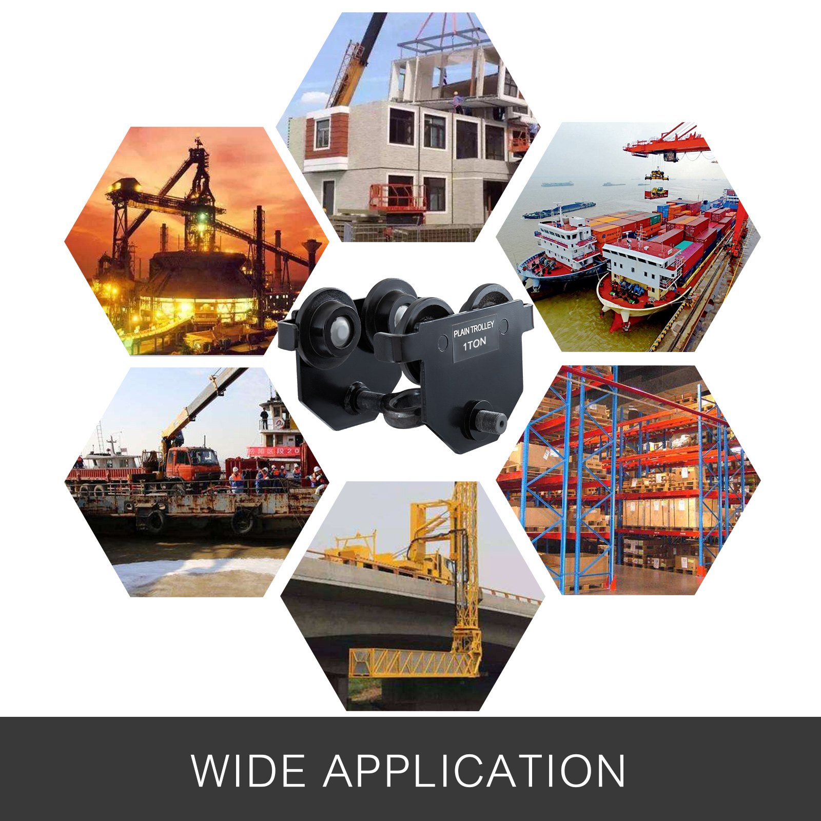 Laufkatze Handfahrwerk Rollfahrwerk Seilwinde Kettenzug 1 Ton