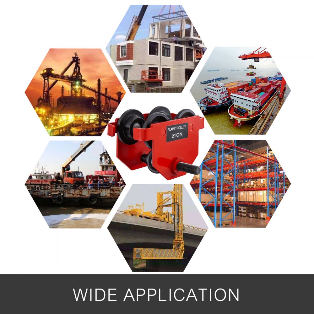 Laufkatze Handfahrwerk Rollfahrwerk Kran 2000 Kg Flanschbreite 2 Ton 90mm-165mm