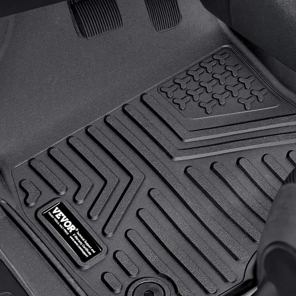 VEVOR Car Floor Mats suitable for Honda CR-V (Hybrid models) 2017-2022, 3-piece set, inserts for the front and second row, weatherproof custom-made TPE vehicle floor mats, floor mats for SUVs