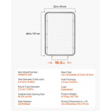 VEVOR Gartentür Gartentor Zauntür Maschendrahtzaun Tor 117x81cm OHNE Pfosten