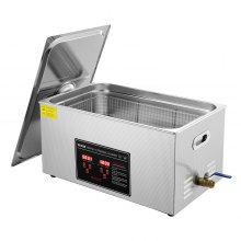 VEVOR Ultraschallreiniger Ultraschall Edelstahl-Reinigungsgerät 480 W, 22 L Ultraschallreinigungsgerät mit digitaler Anzeige 0-30 Min, Reinigung Ultraschall für Schmuck, Brillen, Uhren usw.