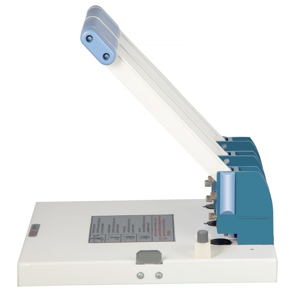 VEVOR 3-Fach-Locher 150 Blatt Blocklocher 28x34x40cm Kraftlocher 83mm Lochabstand Papierstanzer 12mm Papierrand Registraturlocher für 15mm dick Papier ideal zum Stanzen von Papier PV-/PP-Plastiktüten