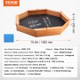 VEVOR Sandkasten Holz Achteckiger Sandkasten Sandgrube 3-12 Jahre 192x192x23cm