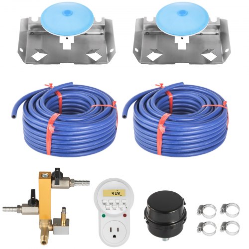 Teichbelüfter Set Mit 3,53 CFM Luftpumpe – 4 Diffusoren, 18 M Schlauch, Für Teiche Bis 10.000 Gallonen