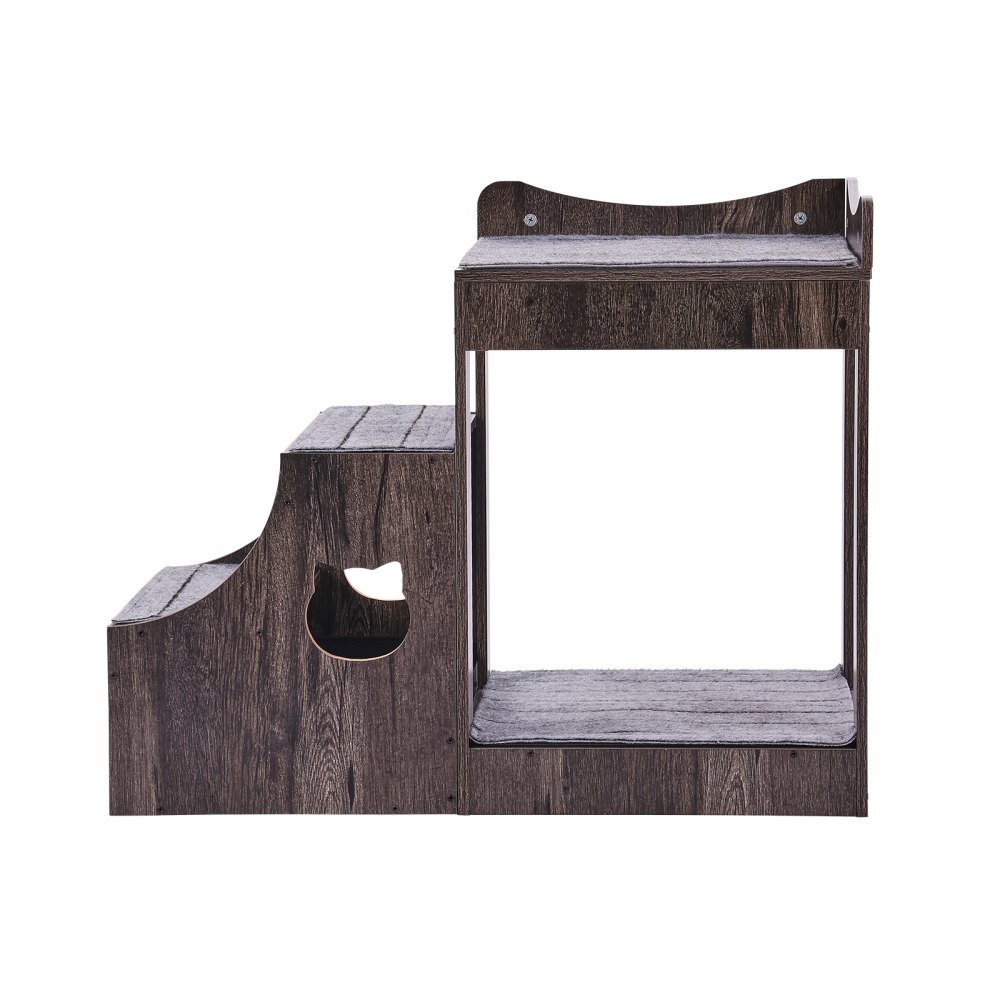 VEVOR Etagenbett für Haustiere mit abnehmbarer Treppe, Fenstersitzstange für Hunde/Katzen mit Stauraum, mehrstufiges Bett, Fenstersitzstange, Schlafcouch, Sitzplattform für Haustiere, 830x450x675mm