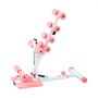 VEVOR Deep Squat Machine Verstellbarer Gesäßtrainer mit Widerstandsbändern, Klappbares Trainingsgerät für Rumpf, Beine & Gesäß, Liegestütz-Trainer für Heim-Fitnessstudio, Pink-Weiß, für Zuhause