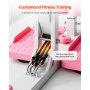 VEVOR Deep Squat Machine verstellbarer Gesäßtrainer mit 3 hochfesten Widerstandsbändern, klappbarer Rumpf- und Gesäßtrainer, Liegestütz-Trainingsgerät für das Heim-Fitnessstudio, Pink + Weiß
