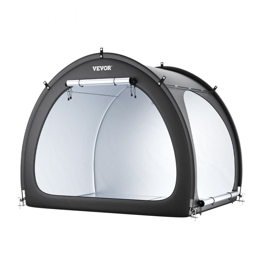 VEVOR bicycle tent, 4 to 5 bicycles, spacious bicycle garage with ventilated window, fan-shaped bicycle shed with high-strength fiberglass & double door, 1706x2133x1524 mm