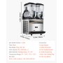 VEVOR kommerzielle Slusheis Maschine, 2 x 15 L Slush Eismaschine Slusheis Eismaschine, Slushy Make 120 Tassen Edelstahl-Gefrorenes-Getränke-Maker für Home-Party-Restaurants Café-Bars