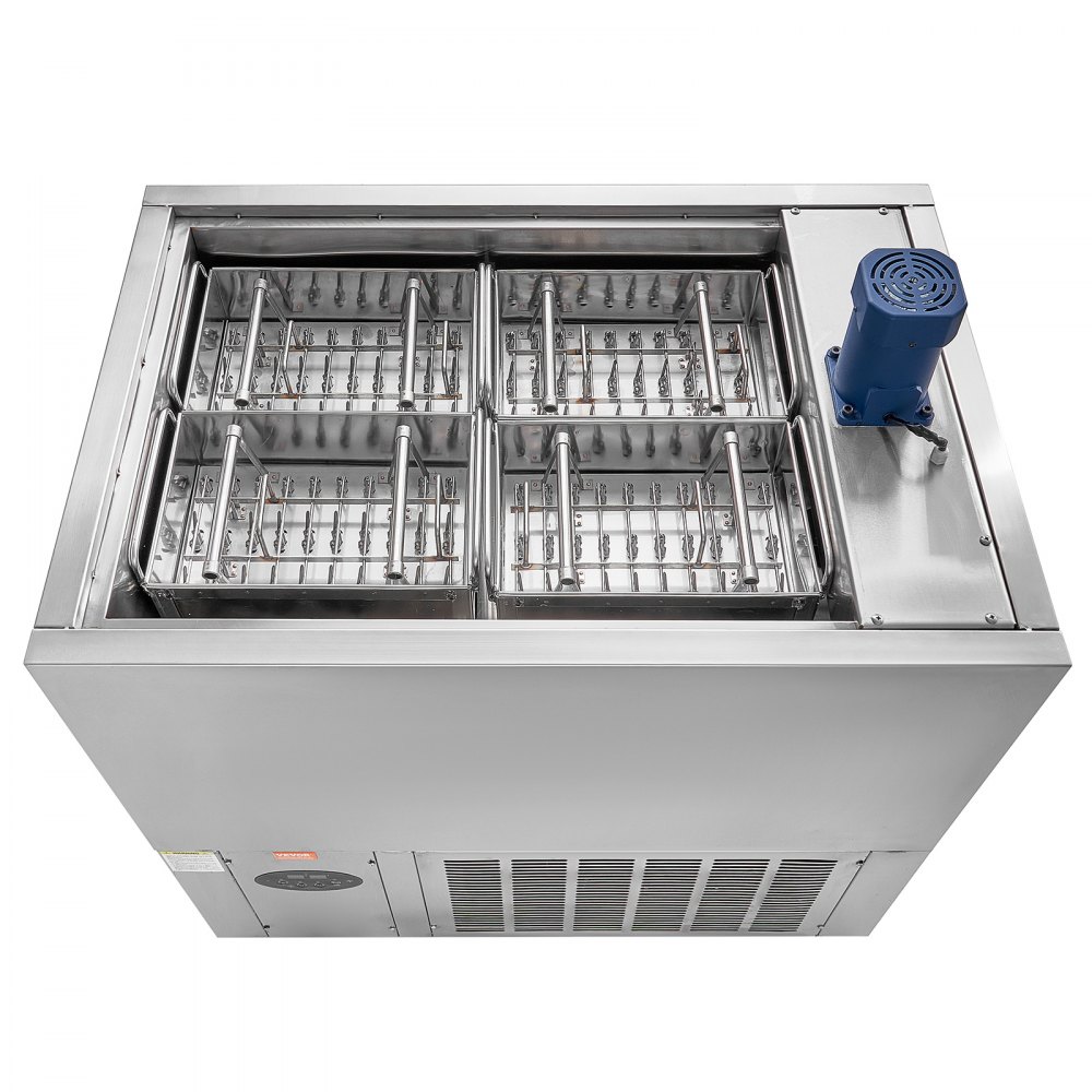 VEVOR Kommerzielle Eismaschine, 4 Formen-Set 120-teiliges Eis am Stiel-Maschine, Eislutscher-Maker aus Edelstahl, Eisstäbchen-Eismaschine für Bars, Cafés, Milchtee-Läden (30 Teile/Form-Set)