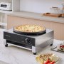 VEVOR Electric Crepe Maker, 16-Inch Commercial Crepe Machine, 3000W Flat Plate Crepe Griddle, Nonstick Stainless Steel Pancake Making Machine, Desktop Circular Cereals Pancake Stove with Temp Control