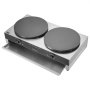 VEVOR elektrischer Crepemaker Crepe-Maschine mit Doppelkopf 6000 W flache Crepe-Grillplatte, Pfannkuchenherd aus Edelstahl, Cerealien-Pfannkuchenherd, Temperaturregelung (kein Stecker)