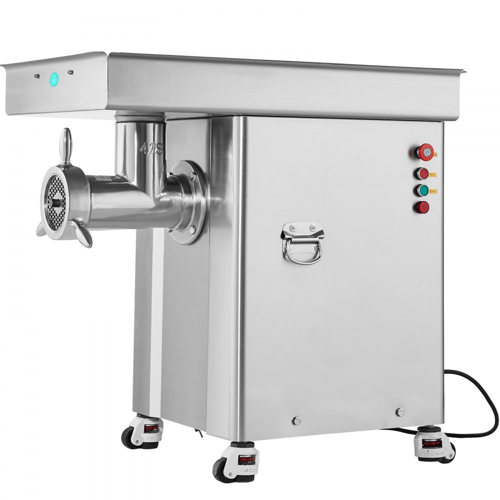 VEVOR kommerzieller Fleischwolf 16,65 kg/min 4000 W elektrischer Fleischwolf mit Klingen & Mahlplatten, elektrische Wurstmaschine, gewerblicher Fleischwolf Edelstahl für Küche Restaurant Metzgerei