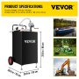 VEVOR Fuel Caddy Kraftstoffspeichertank 30 Gallonen 2 Räder mit manueller Pumpe, Schwarz