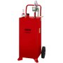 VEVOR Fuel Caddy Kraftstoffspeichertank 30 Gallonen 2 Räder mit manueller Pumpe, Rot