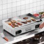 VEVOR Kommerzieller elektrischer Grill, 4400 W, halbflacher Grill für die Arbeitsplatte, einstellbare Temperatur von 50–300 °C, 72 x 39 x 1 cm, Edelstahl-Grillplatte mit 2 Schaufeln und 2 Bürsten