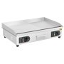 VEVOR Kommerzieller elektrischer Grill, 4400 W, halbflacher Grill für die Arbeitsplatte, einstellbare Temperatur von 50–300 °C, 72 x 39 x 1 cm, Edelstahl-Grillplatte mit 2 Schaufeln und 2 Bürsten