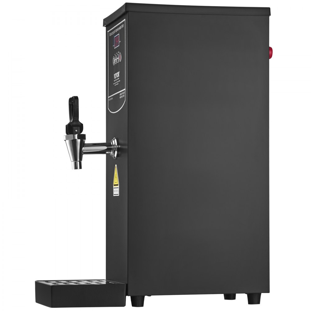 VEVOR Gewerblicher Heißwasserspender 10 L, 1,5 kW Wasserkocher Elektrisch mit Heizrohr aus Edelstahl 316, Stufenweise Schnellaufheizung 50 L/h Heißwasserbereiter für Cafés Teestuben Restaurants Büros
