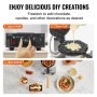 VEVOR kommerzieller Bubble-Waffelmaker Eierpfannkuchenmaschine 1400 W, Waffel Maker aus Edelstahl mit antihaftbeschichteter Backfläche, Temperatur- und Zeitregelung, für Restaurant Bäckerei Snackbar