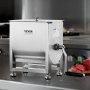 VEVOR manueller Gastro Fleischmischer 10 L Fleischverarbeitungsgerät (maximales Mischen von 6,8 kg Fleisch), Fleischmischer aus Edelstahl, Wurstmischer mit Deckel und Griff, Handmixer für Hackfleisch