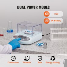 VEVOR Analysenwaage Laborwaage 500gx0,001g 13 Einheiten Umrechnung Elektronisch