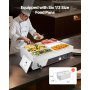 VEVOR kommerzieller Speisenwärmer mit 6 Behälter (1/3-Größe) & Netzkabel, 1500 W Buffetwärmer Edelstahl, Buffetbehälter Buffet-Wasserbad Speisenwärmstation für Restaurants Partys Buffets