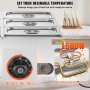 VEVOR kommerzieller Speisenwärmer 6 x 5 Qt Speisebehälter (1/3 Größe), elektrische Warmhalteplatte, 1500 W professionelles Buffet-Set aus Edelstahl, Buffet-Bain-Marie, 30–85 °C Temperaturregelung