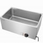 VEVOR Kommerzieller Speisenwärmer 18 L Bain Marie, 1200 W, elektrischer Buffetwärmer, Dampftisch-Speisewärmer Arbeitsplatte, Edelstahl-Speisewärmer, Wärmebehälter für Partys, Catering und Restaurants