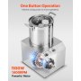 VEVOR Küchenmaschine Gemüsezerkleinerer Lebensmittelechter Edelstahl-Mixer 10L